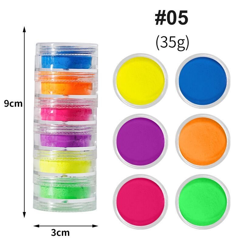 6-Color Pearl Powder Set - Fluorescent Firework 36 Months | 1g Each Glitter Collection