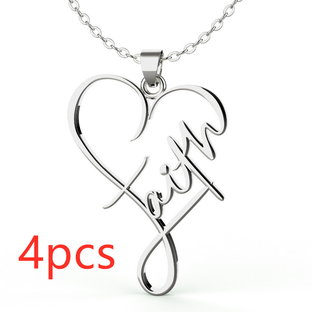 AMAZING GRACE Necklace - Faith English Name Gift Jewelry