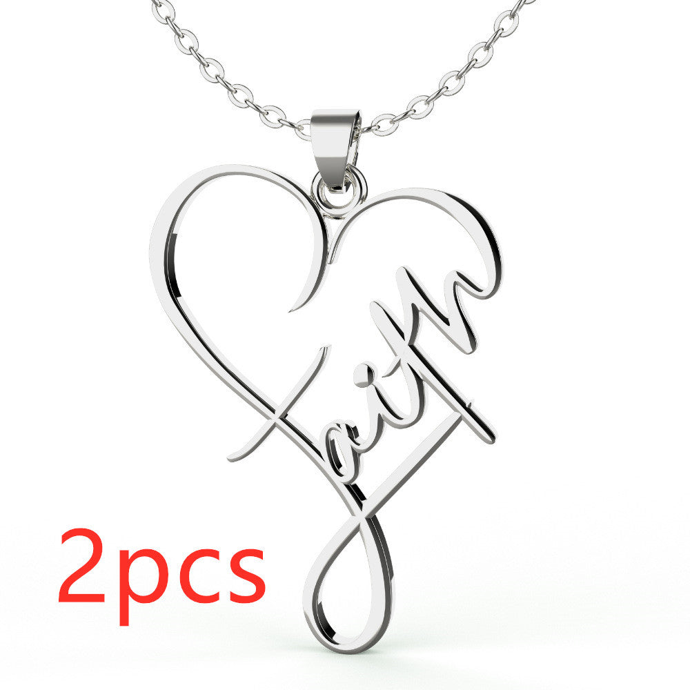 AMAZING GRACE Necklace - Faith English Name Gift Jewelry
