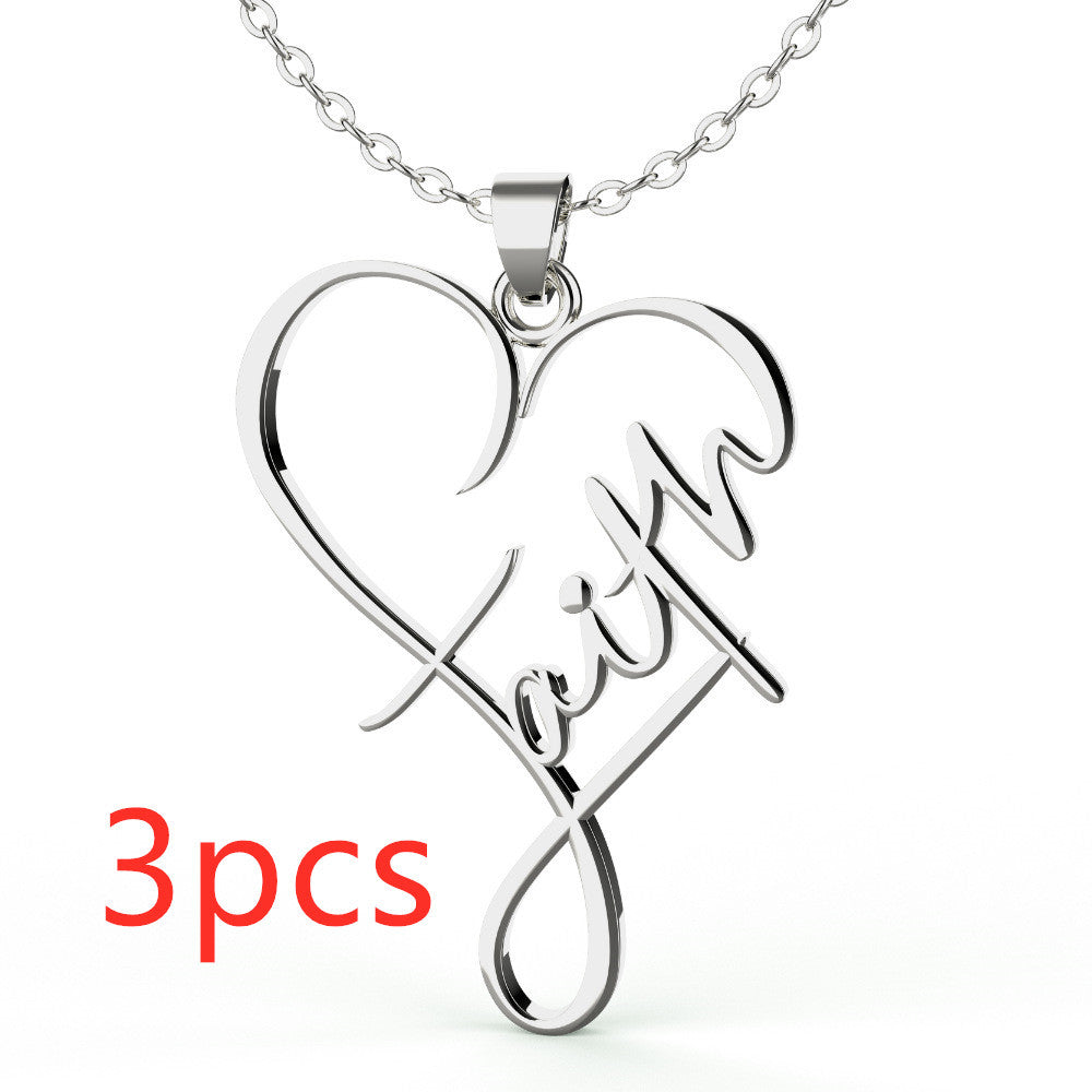 AMAZING GRACE Necklace - Faith English Name Gift Jewelry