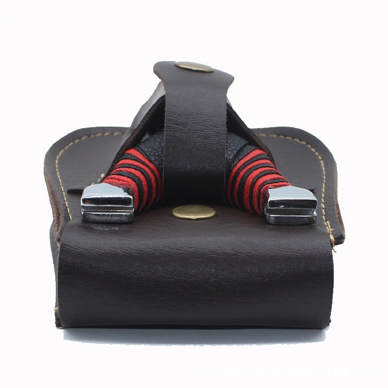 Slingshot – sac tout-en-un, sac de ceinture en cuir, sac à billes en acier, les billes sont durables et ne se déforment pas à l'extérieur