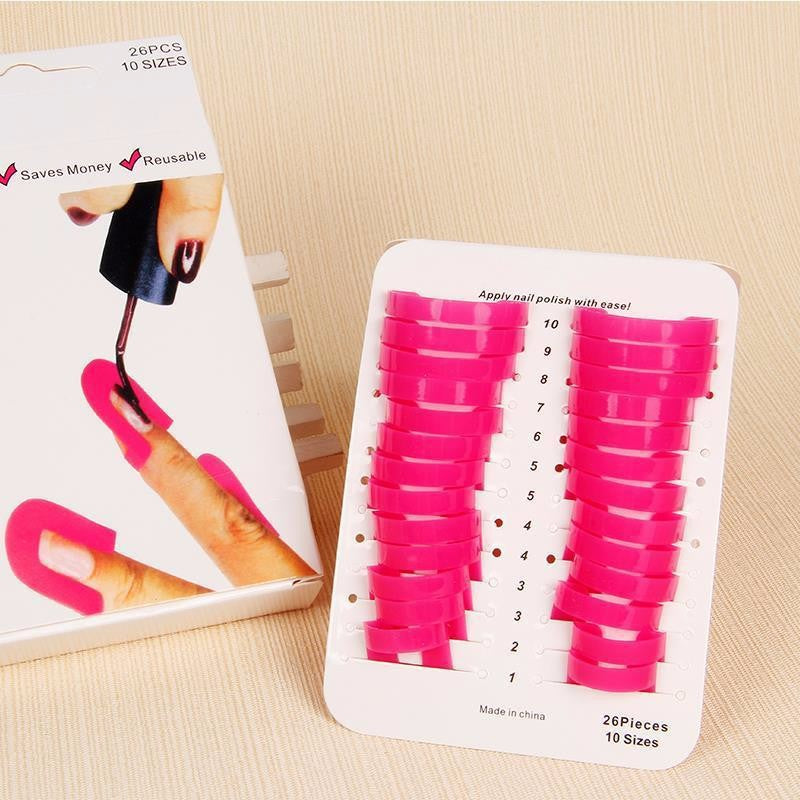 Professional Nail Art Overflow Clip - 26 Pieces 15*8.7*2.3 | 33g Model Folder Color Box