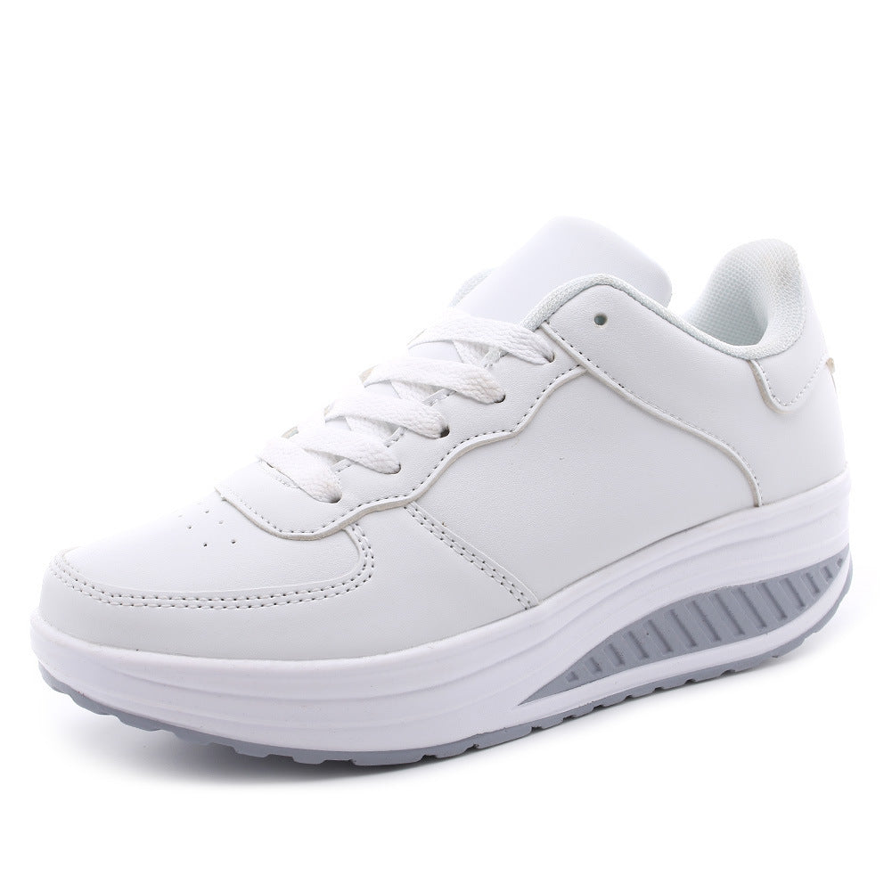 Flying Woven Leather Shoes | Sport & Student Platform Shoes for Women