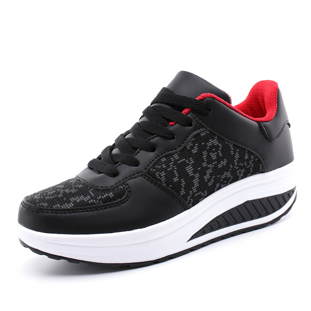 Flying Woven Leather Shoes | Sport & Student Platform Shoes for Women