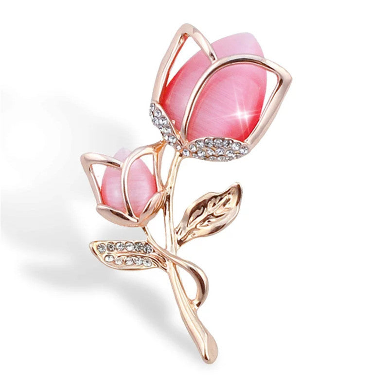 Elegant Swedish Crystal Brooch