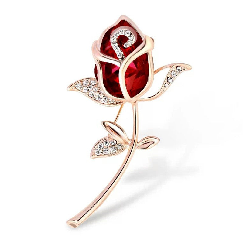 Elegant Swedish Crystal Brooch
