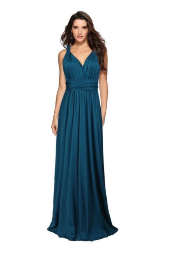 Robe Maxi Boho Convertible à Bandage pour Femmes