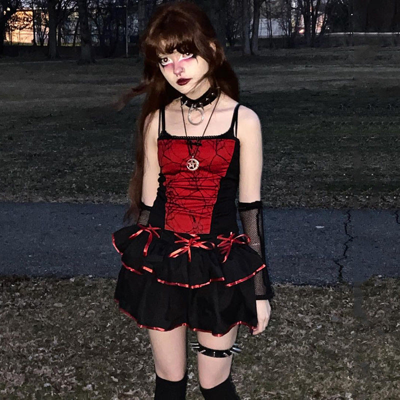 Spider web Tank Tops - Kawaii, Gothic, Punk, Dark, Street, Aesthetic, y2k Tops
