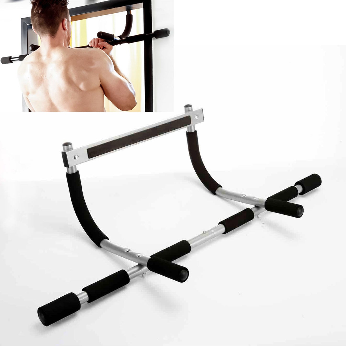 Professional Indoor Pull-Up Bar - Steel Pipe Construction Fitness Equipment (92.5x41x23cm)