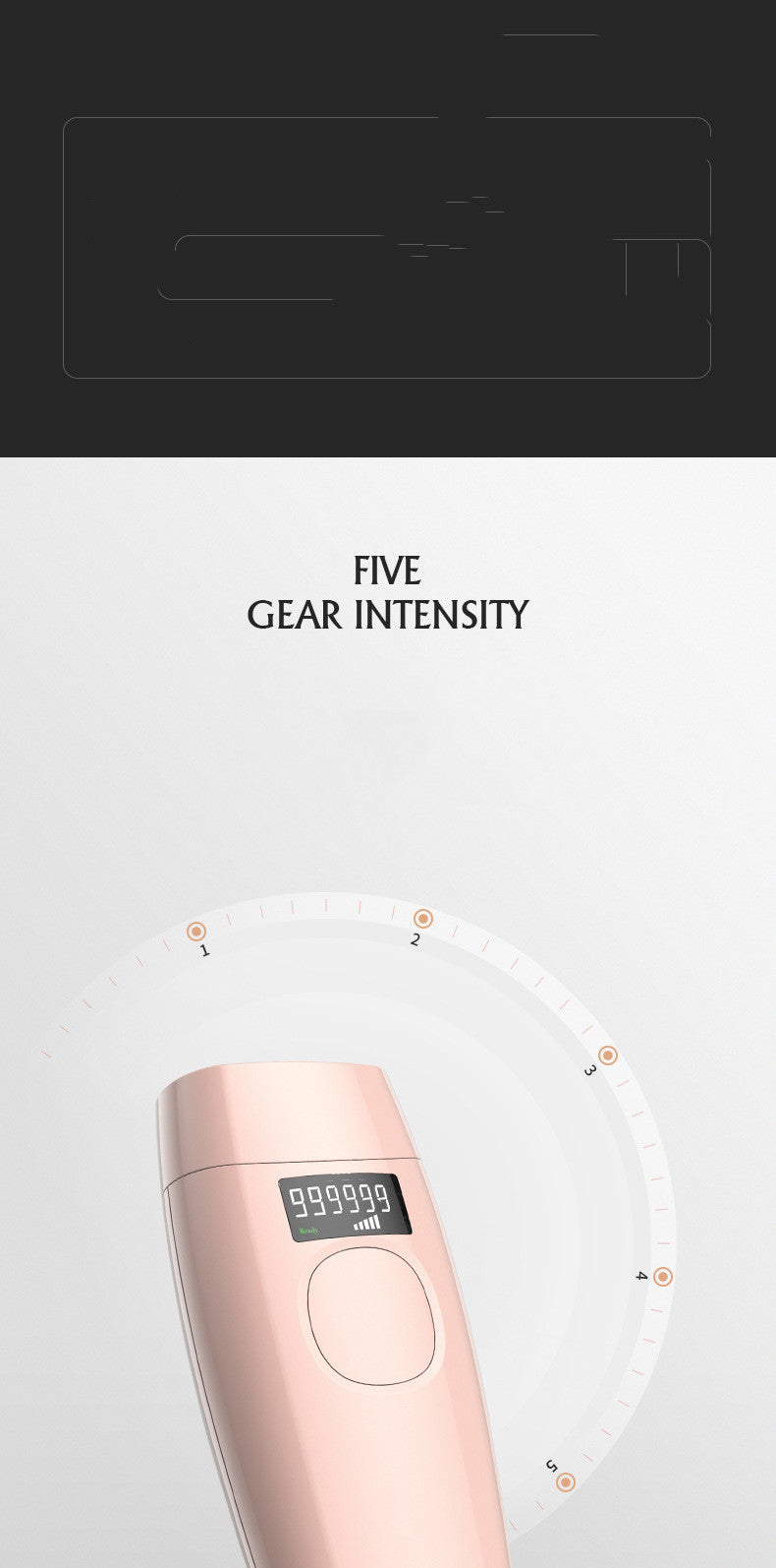 Laser Beauty Hair Removal Device - 15cm AC-Powered Complete Kit