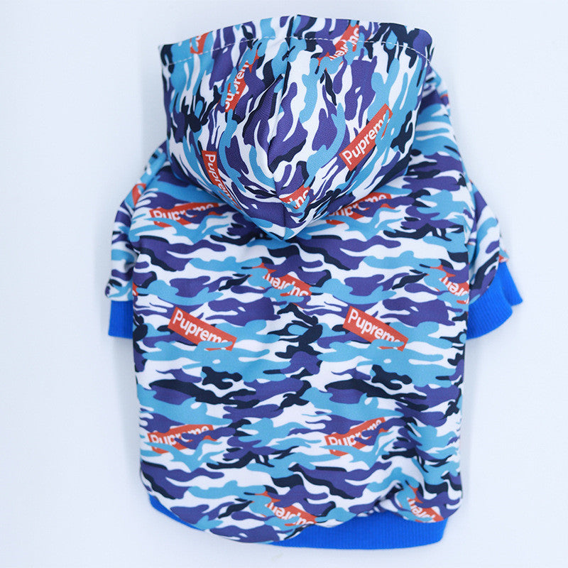 Kamouflage Pet Hoodie avec imprimé Husdjur outfits