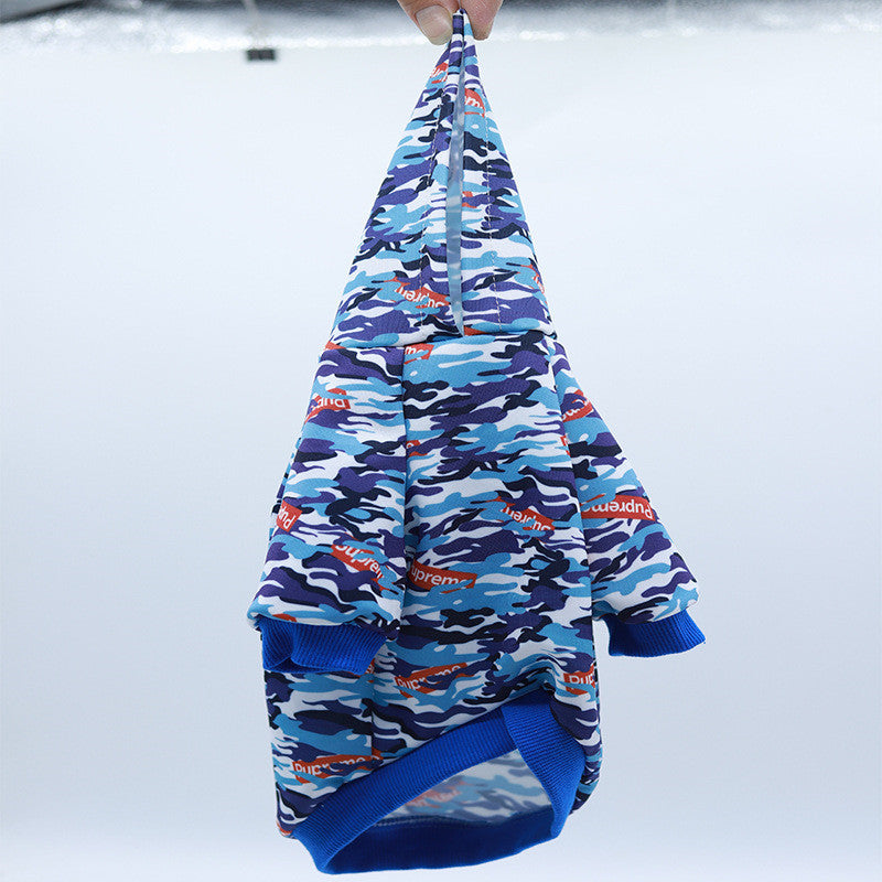 Kamouflage Pet Hoodie avec imprimé Husdjur outfits