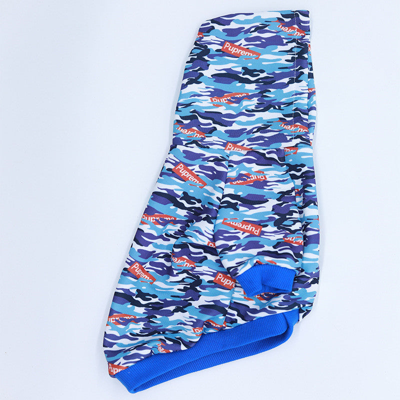 Kamouflage Pet Hoodie avec imprimé Husdjur outfits