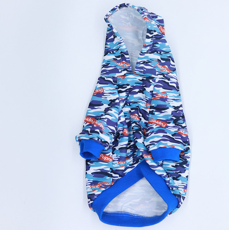 Kamouflage Pet Hoodie avec imprimé Husdjur outfits