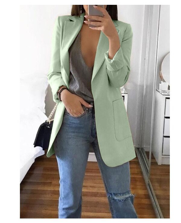 Lapel Slim Cardigan Temperament Blazer - Sophisticated Versatile High-Quality Comfortable Flattering Elegant