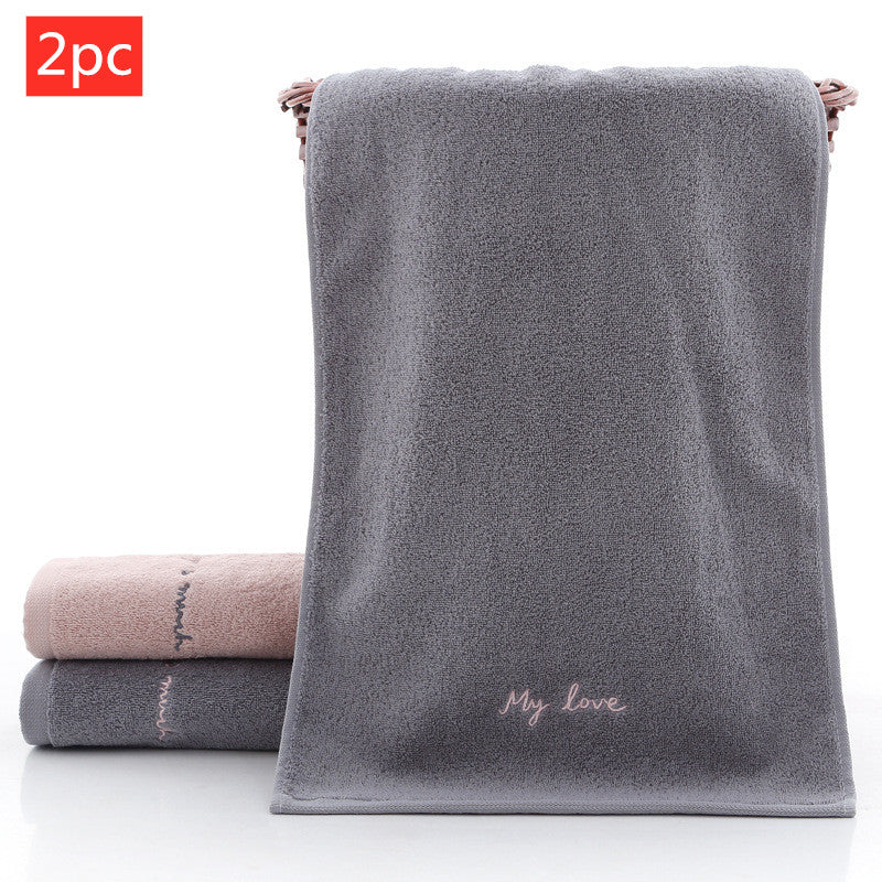 Serviette de couple absorbante en coton, serviette de lavage du visage pour adulte