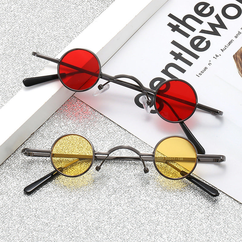 Super petites lunettes de soleil rétro à monture ronde pour hommes femmes lunettes Prince lunettes de soleil Hip Hop