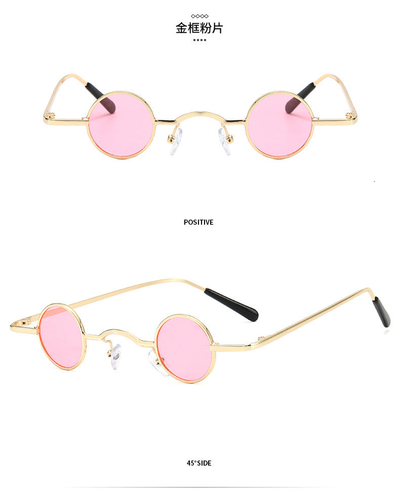 Super petites lunettes de soleil rétro à monture ronde pour hommes femmes lunettes Prince lunettes de soleil Hip Hop