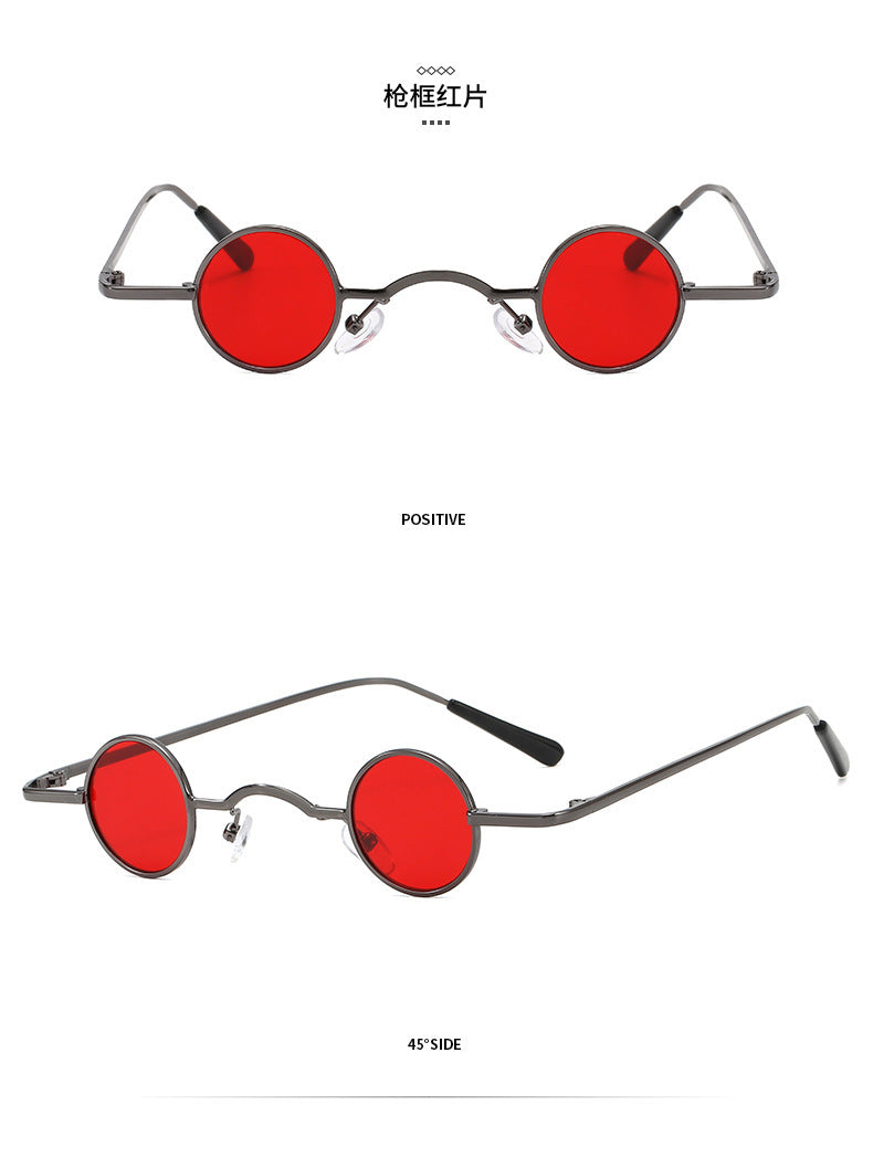 Super petites lunettes de soleil rétro à monture ronde pour hommes femmes lunettes Prince lunettes de soleil Hip Hop