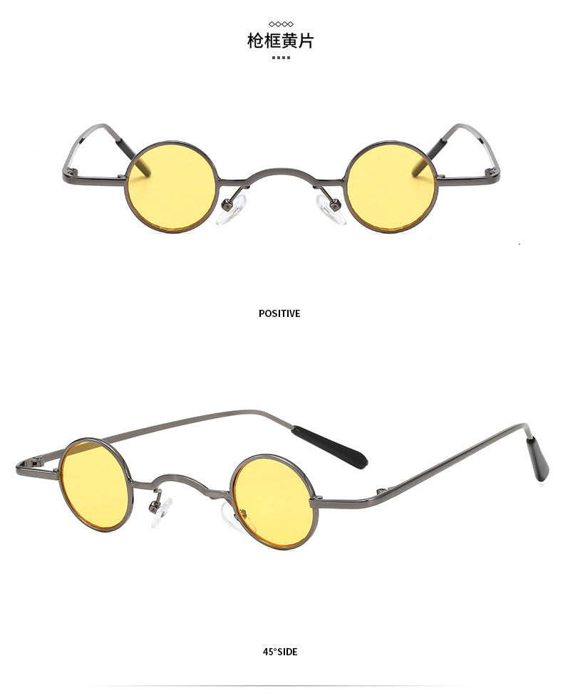 Super petites lunettes de soleil rétro à monture ronde pour hommes femmes lunettes Prince lunettes de soleil Hip Hop