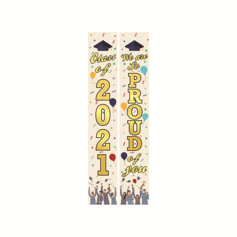 Graduation Ceremoni Dekoration Doo Party Layout Flagga