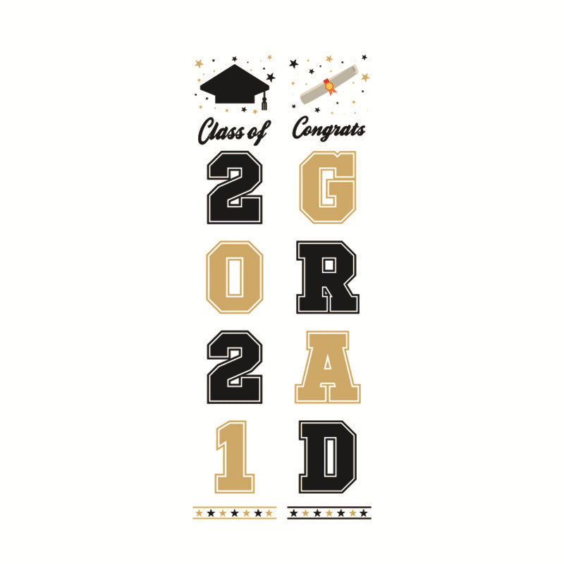 Graduation Ceremoni Dekoration Doo Party Layout Flagga