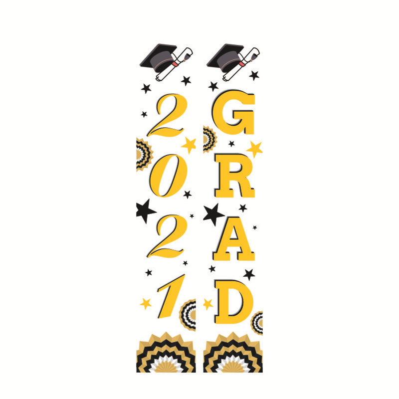 Graduation Ceremoni Dekoration Doo Party Layout Flagga