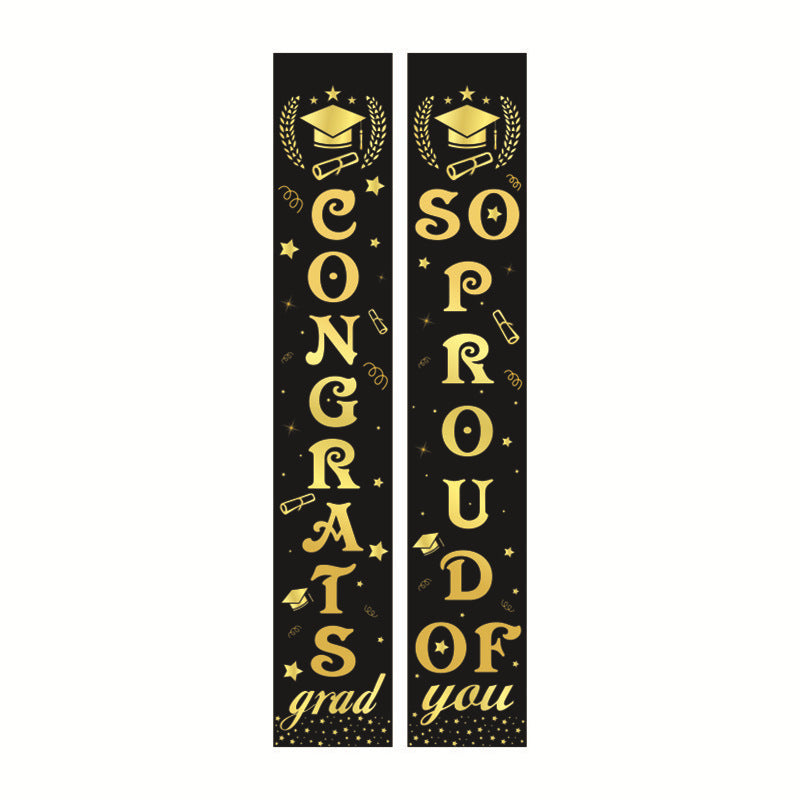 Graduation Ceremoni Dekoration Doo Party Layout Flagga