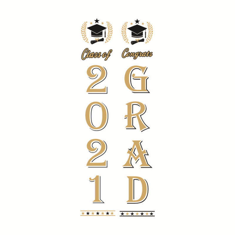 Graduation Ceremoni Dekoration Doo Party Layout Flagga
