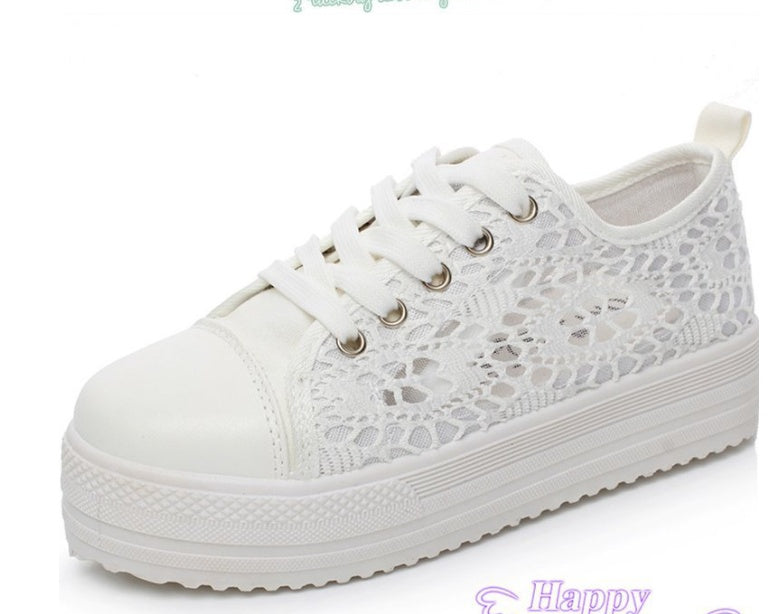 Women's Canvas Daddy Shoes - Trendy Casual Footwear - Street Style Collection