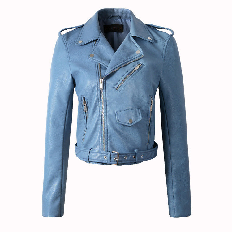 Veste en cuir veste en cuir de moto mince de style coréen