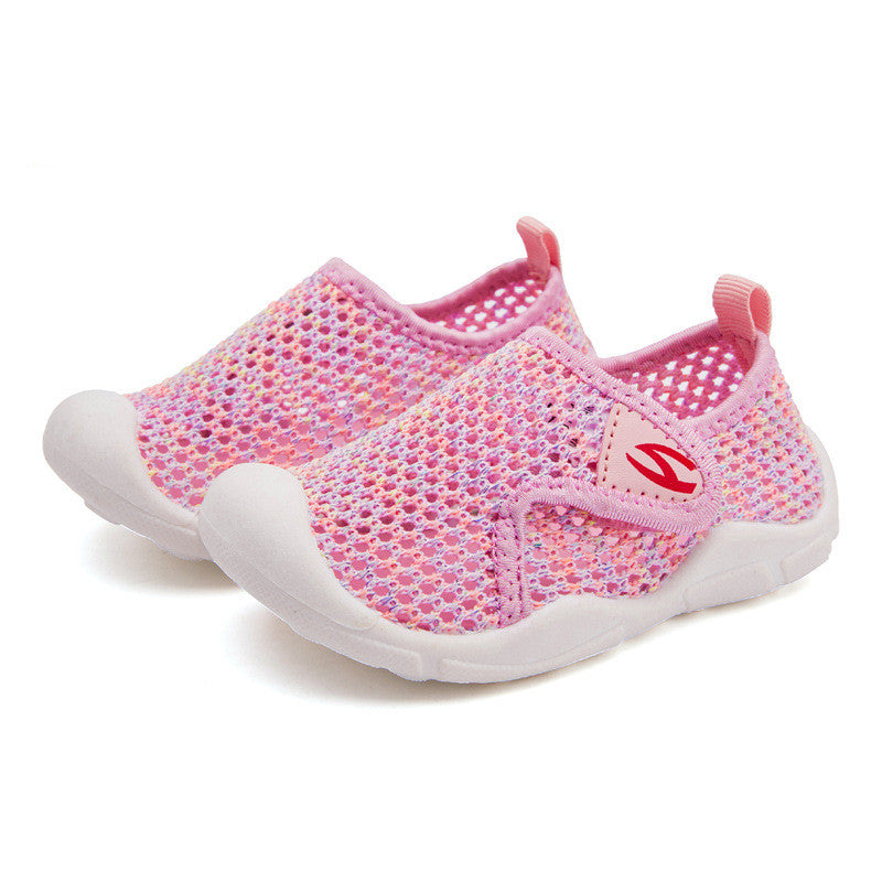 New Summer Children's Shoes by Habibi Bear 2021 - Soft Loose Indoor Simple Mesh Breathable Boys Sports Shoes