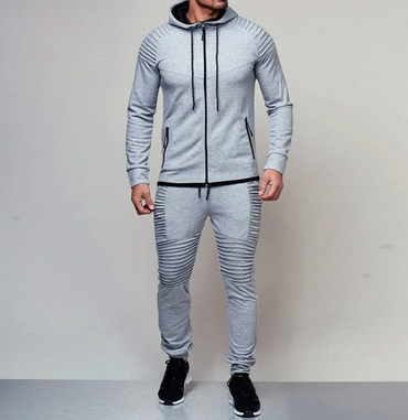 Ensemble de pull à fermeture éclair pour cardigan de sport mince pour hommes