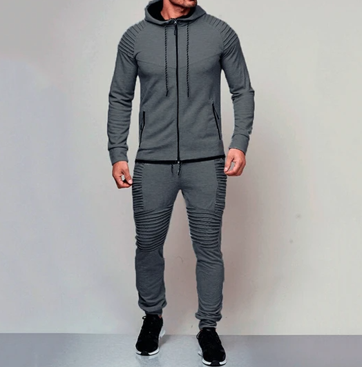 Ensemble de pull à fermeture éclair pour cardigan de sport mince pour hommes