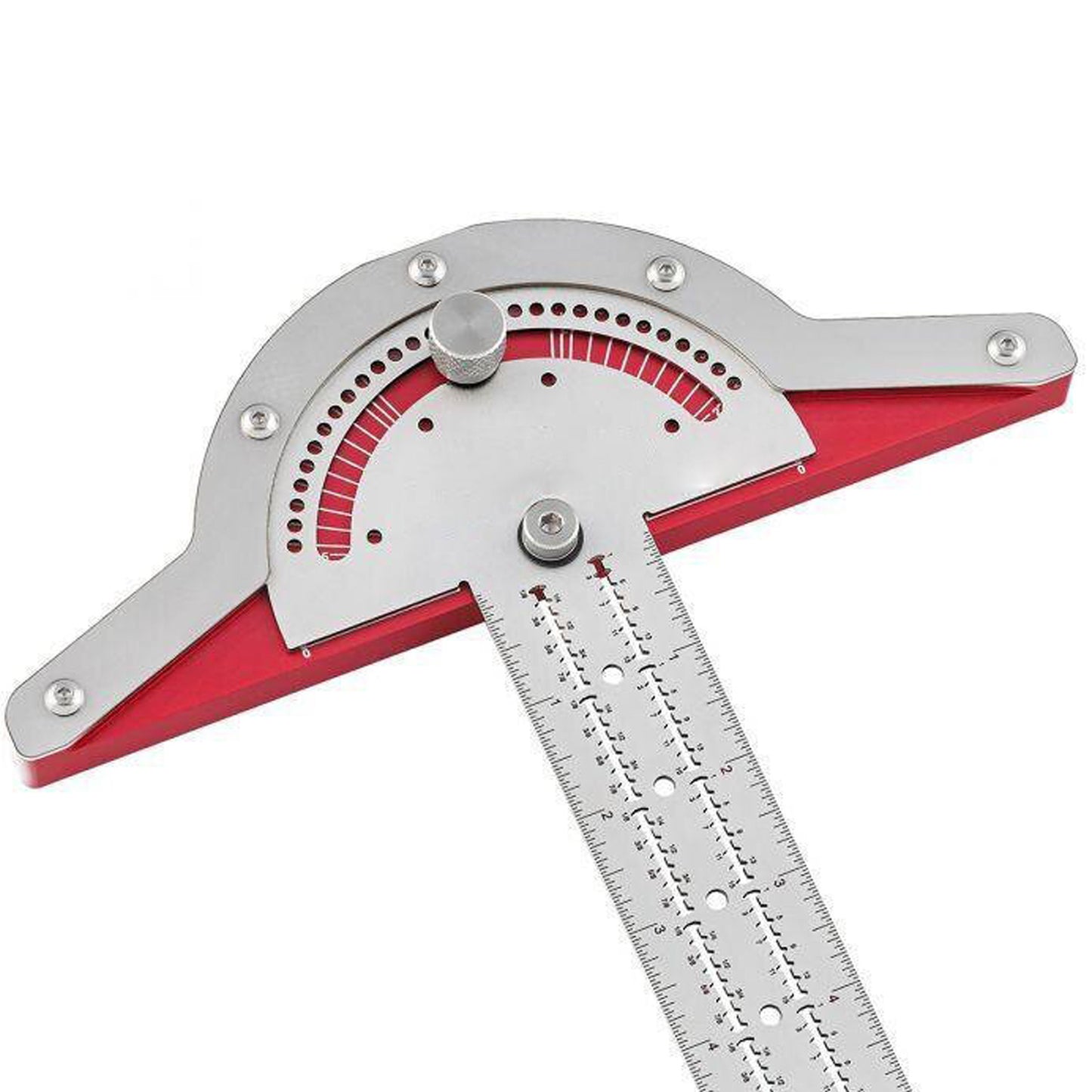 Woodworker Edge Ruler Protractor Angle Protractor Two Arm Woodworking Ruler Measuring Instrument Carpentry Tool