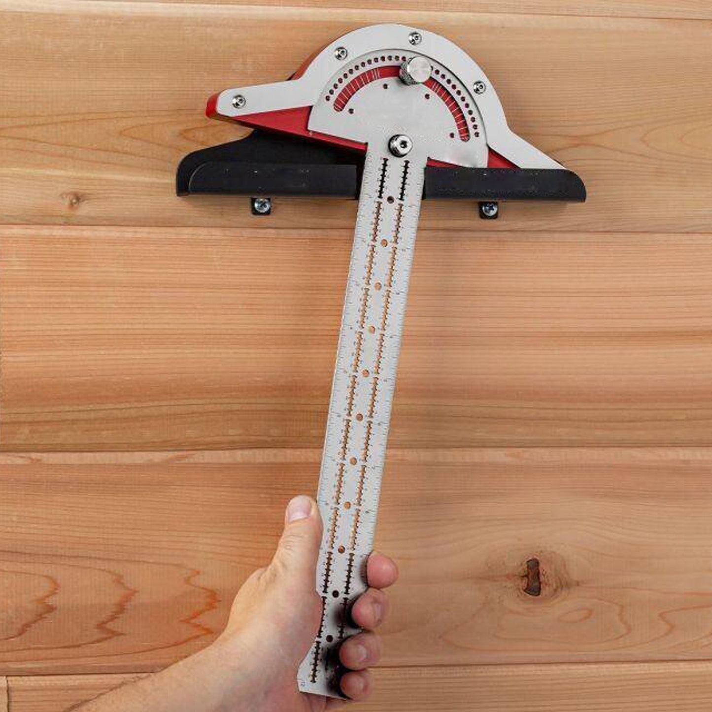 Woodworker Edge Ruler Protractor Angle Protractor Two Arm Woodworking Ruler Measuring Instrument Carpentry Tool