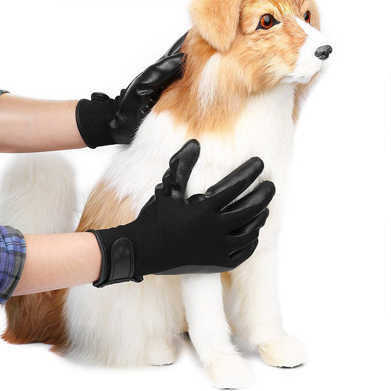 Djurhårsvårdshandske Katter Mjuk gummi Djurhårsborttagare Hund Häst Katt Fällning Bad Massageborste Ren Kam Djur