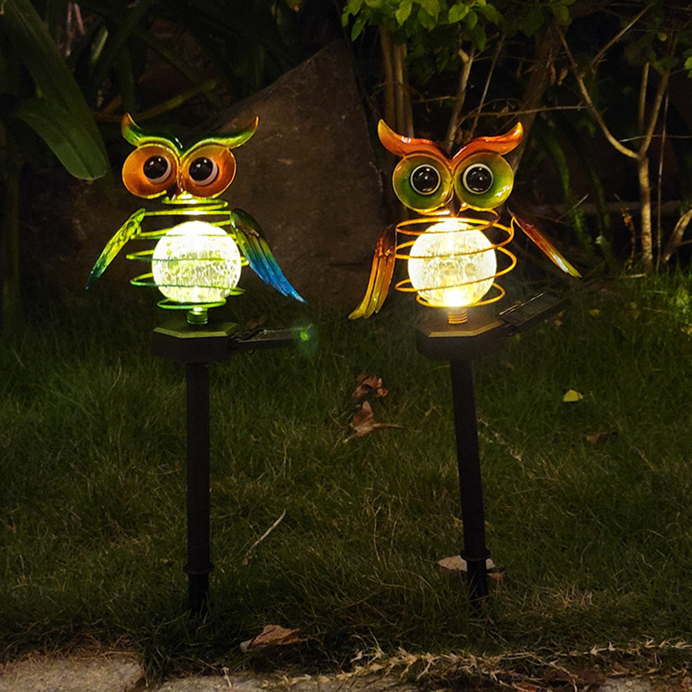 Summer Home Solar Owl Lawn Lamp - Waterproof LED Garden Pathway Lighting