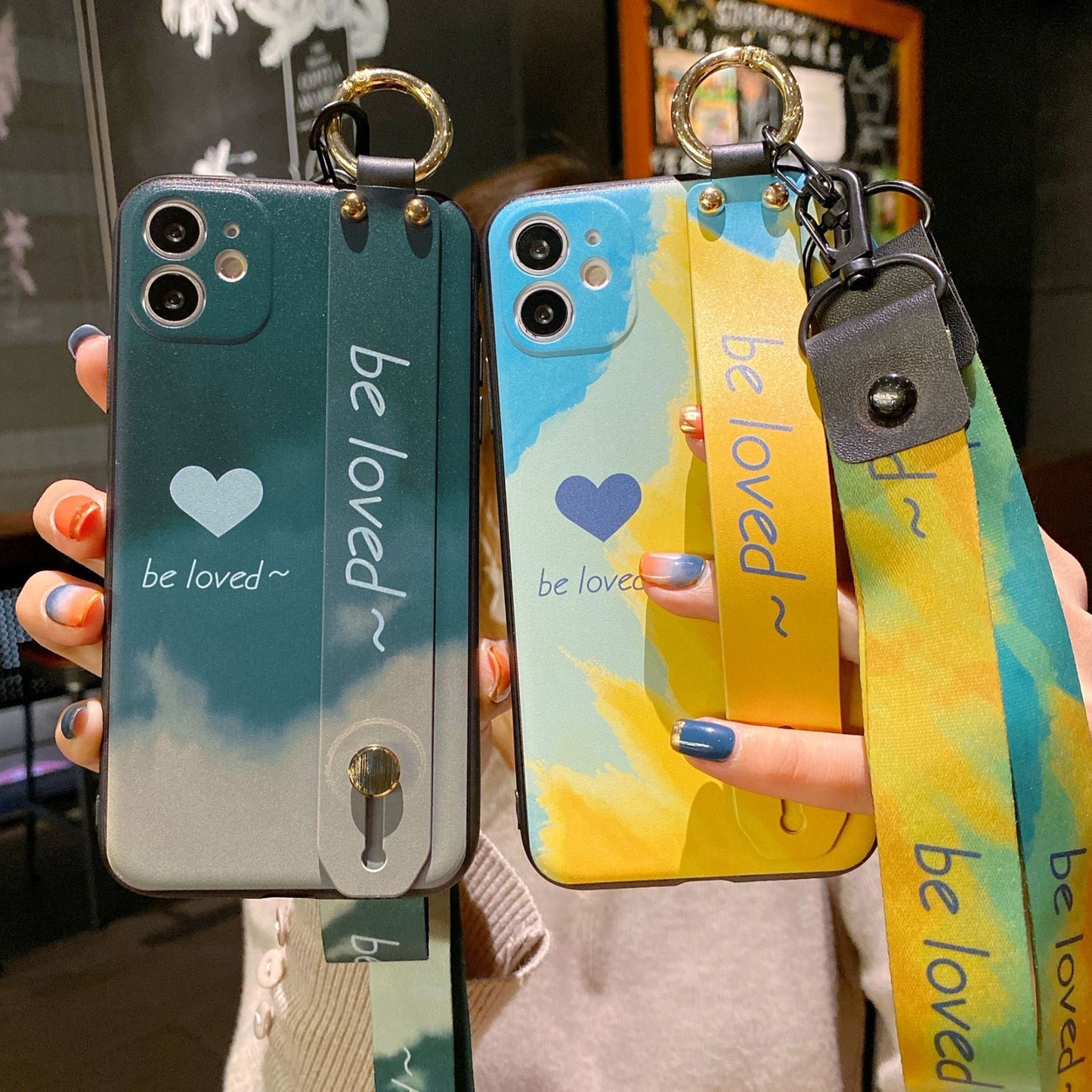 Telefonfodral för armband Vattenfärgtelefonfodral