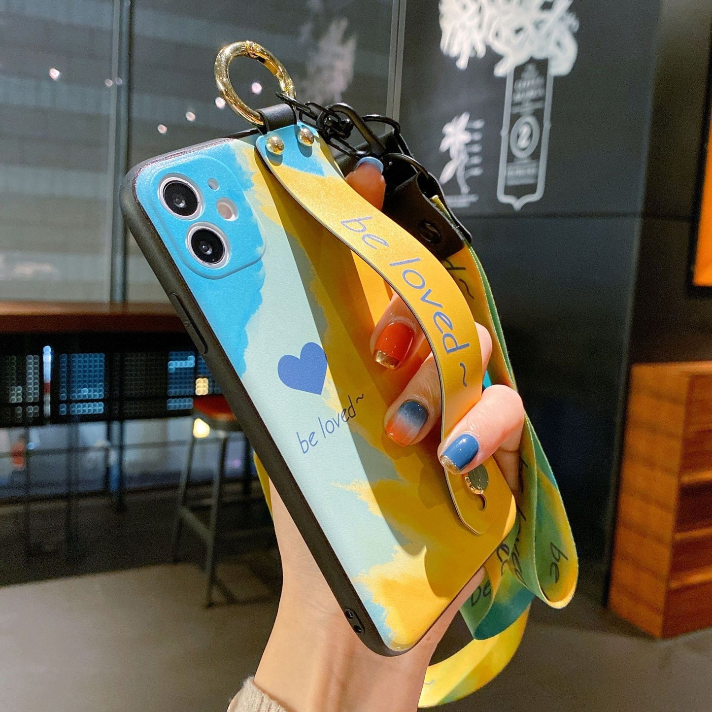 Telefonfodral för armband Vattenfärgtelefonfodral