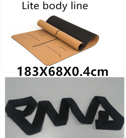 Premium Cork Yoga Mat - Natural Rubber & Imported Cork (183x68cm, Multiple Thickness Options)