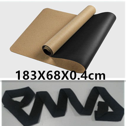 Premium Cork Yoga Mat - Natural Rubber & Imported Cork (183x68cm, Multiple Thickness Options)