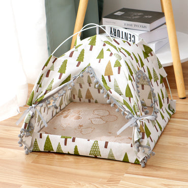 Premium Cat Tent House - 4 Sizes (S-XL) - Breathable Waterproof Cloth - Enclosed Pet Bed - Outdoor Travel