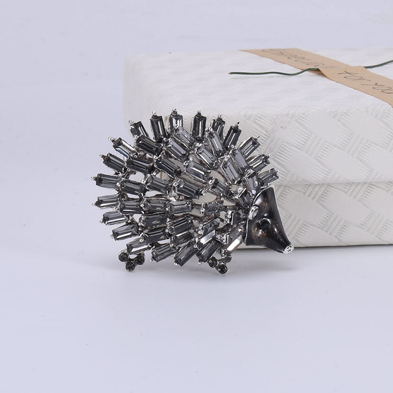 Rhinestone Hedgehog Brooch - All-match Clothing Accessory