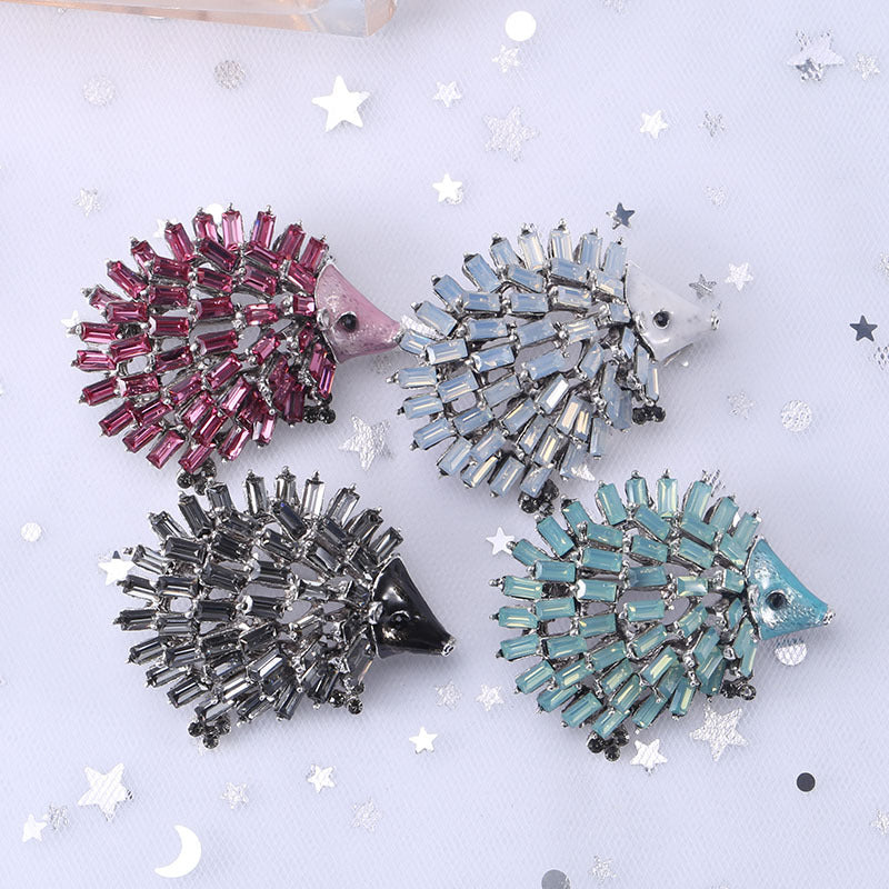 Rhinestone Hedgehog Brooch - All-match Clothing Accessory