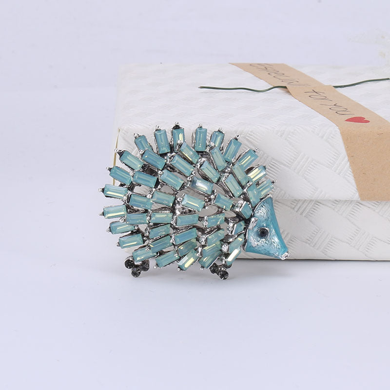 Rhinestone Hedgehog Brooch - All-match Clothing Accessory