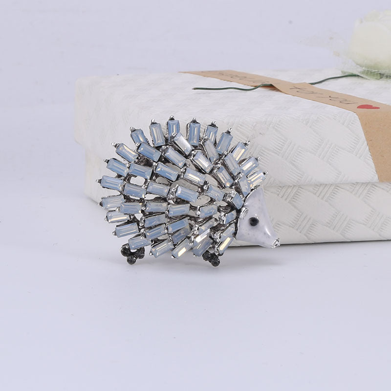 Rhinestone Hedgehog Brooch - All-match Clothing Accessory