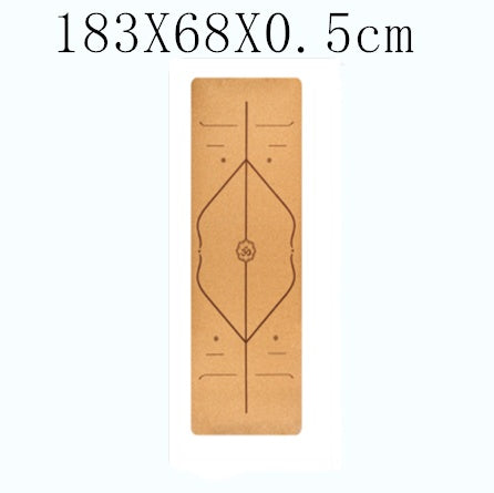 Premium Cork Yoga Mat - Natural Rubber & Imported Cork (183x68cm, Multiple Thickness Options)