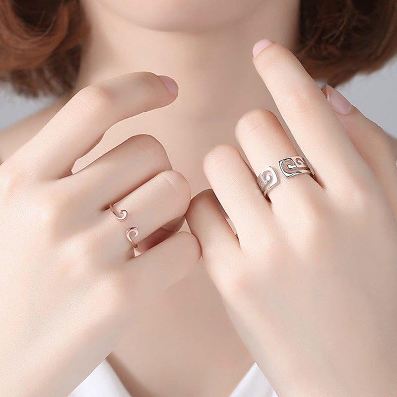 Une paire de bagues créoles en argent et or S925 pour hommes et femmes