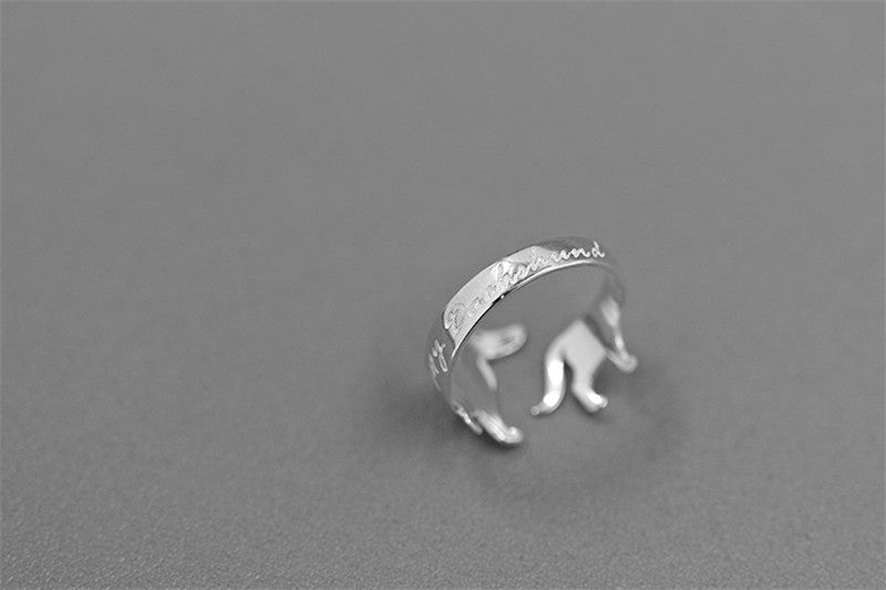 Bague teckel en argent Sterling S925, bijoux à la mode, bague pour chien